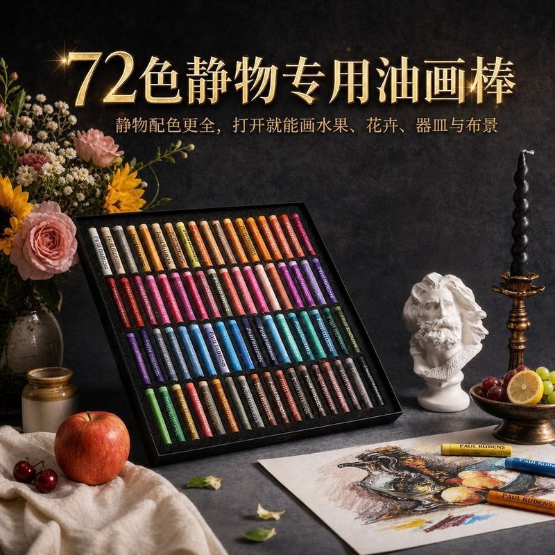 Rubens Oil Pastel 72 สี Super Soft ซ้อนทั้งชุด