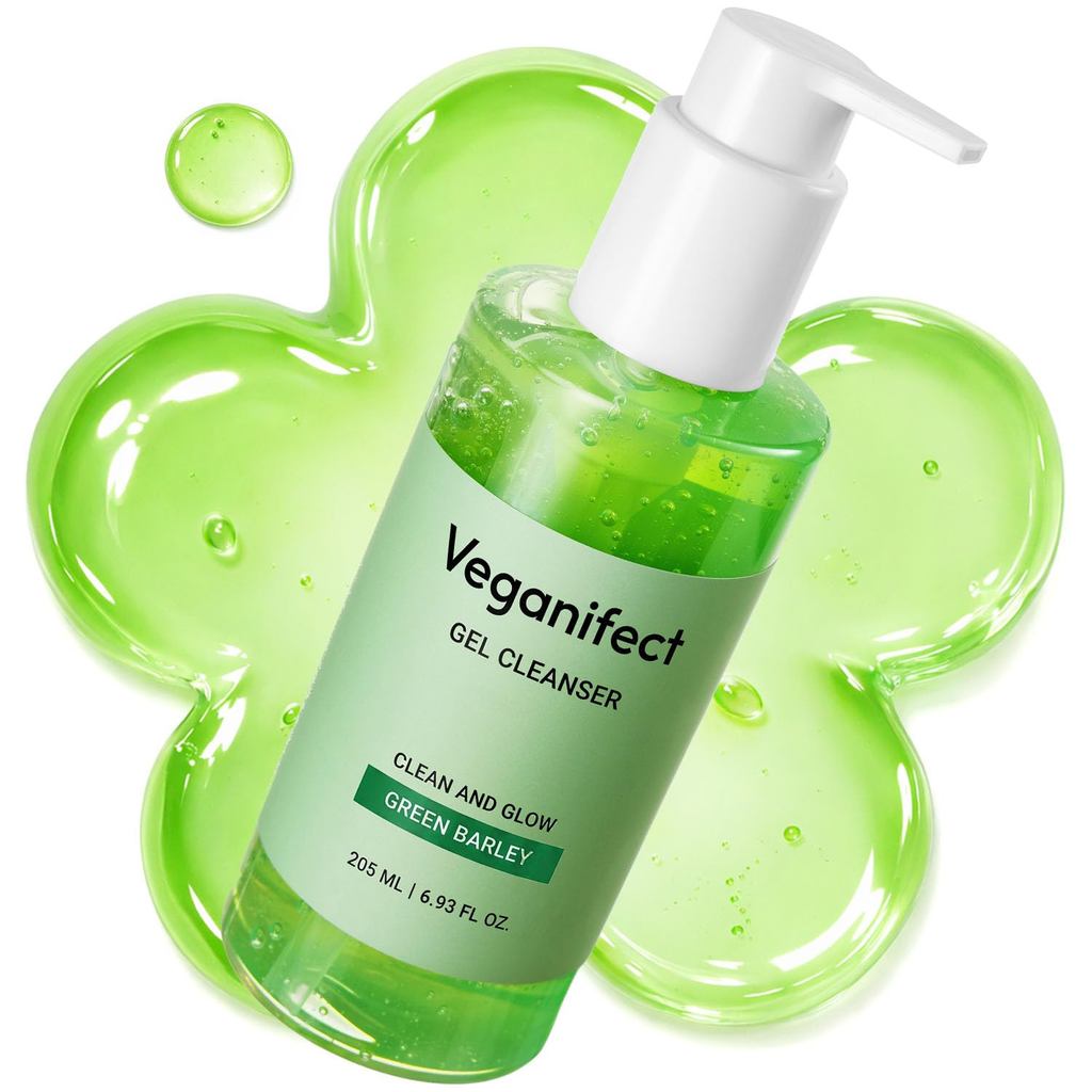 VEGANIFECT LHA Gel to Foam Cleanser, Low pH Gentle Daily Face Wash, Mild Pore Care & Hydrating Clean