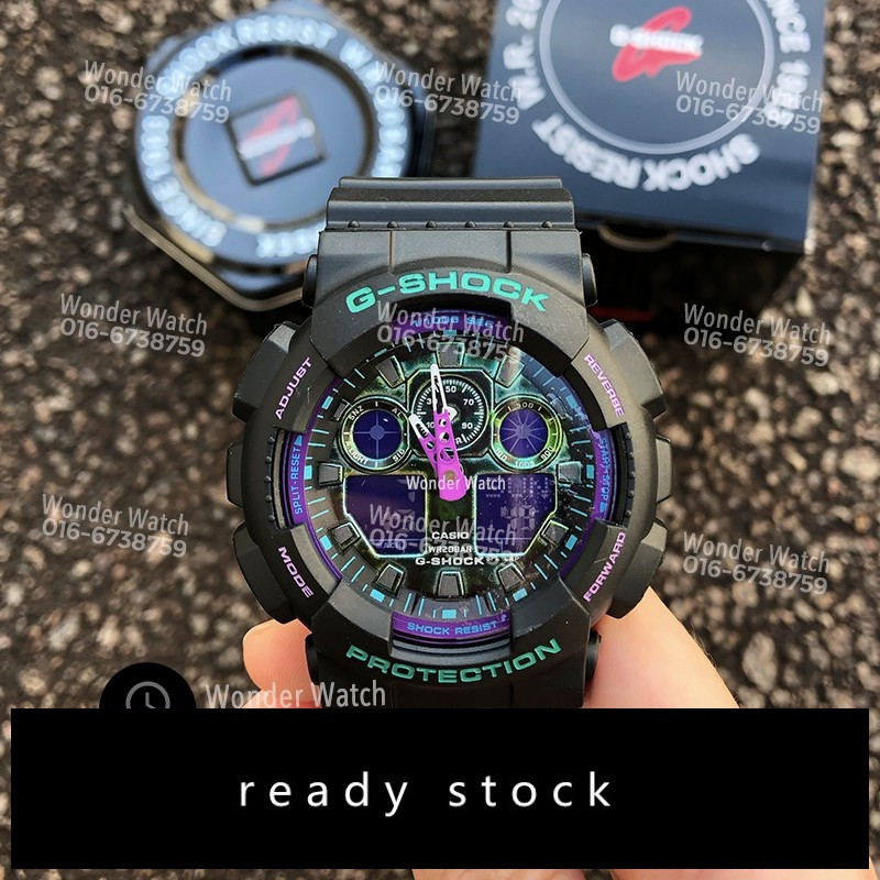 QIXIAO ขายส่ง G-Shock ga100 ga110 GA-100 autolight ผู้ชายนาฬิกาดิจิตอลโจ๊ก GSHock นาฬิกาฟรีกล่อง