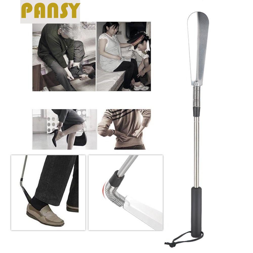 PANSY แตรรองเท้าขยายได้, แตรรองเท้าด้ามยาว Telescopic Shoehorn, เครื่องมือมืออาชีพสแตนเลสยืดหยุ่น Te