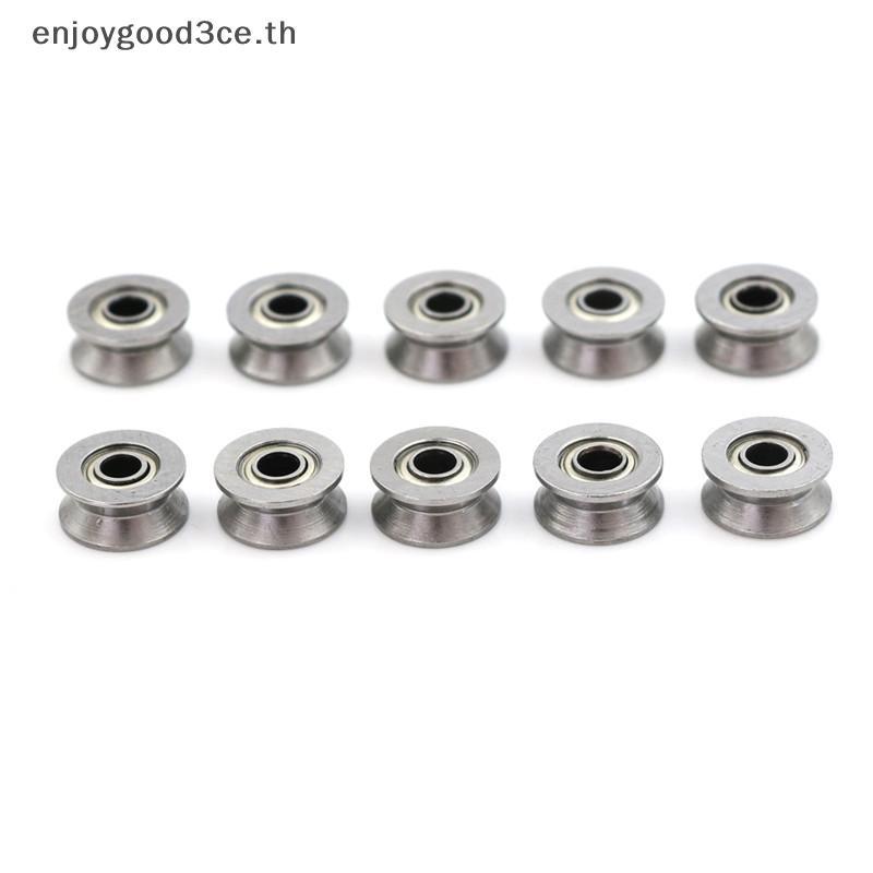 L&Z 10 ชิ้น HCS Deep V Groove Sealed Guide Line Tra Pulley Ball Bearing 3*12*4 มม.