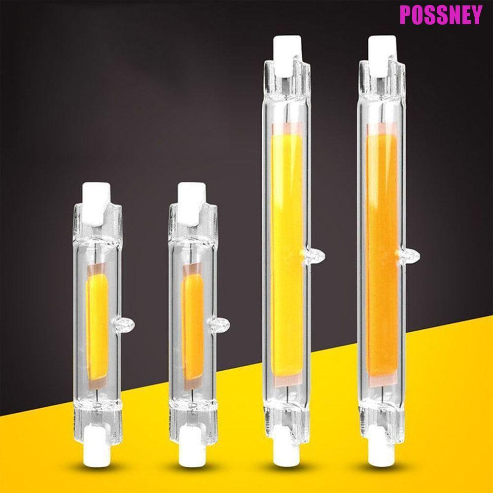POSSNEY R7S หลอดโคมไฟ, 110v/220v หรี่แสงได้ COB Tube Bulb, Small 360 Glow เปลี่ยนบาร์