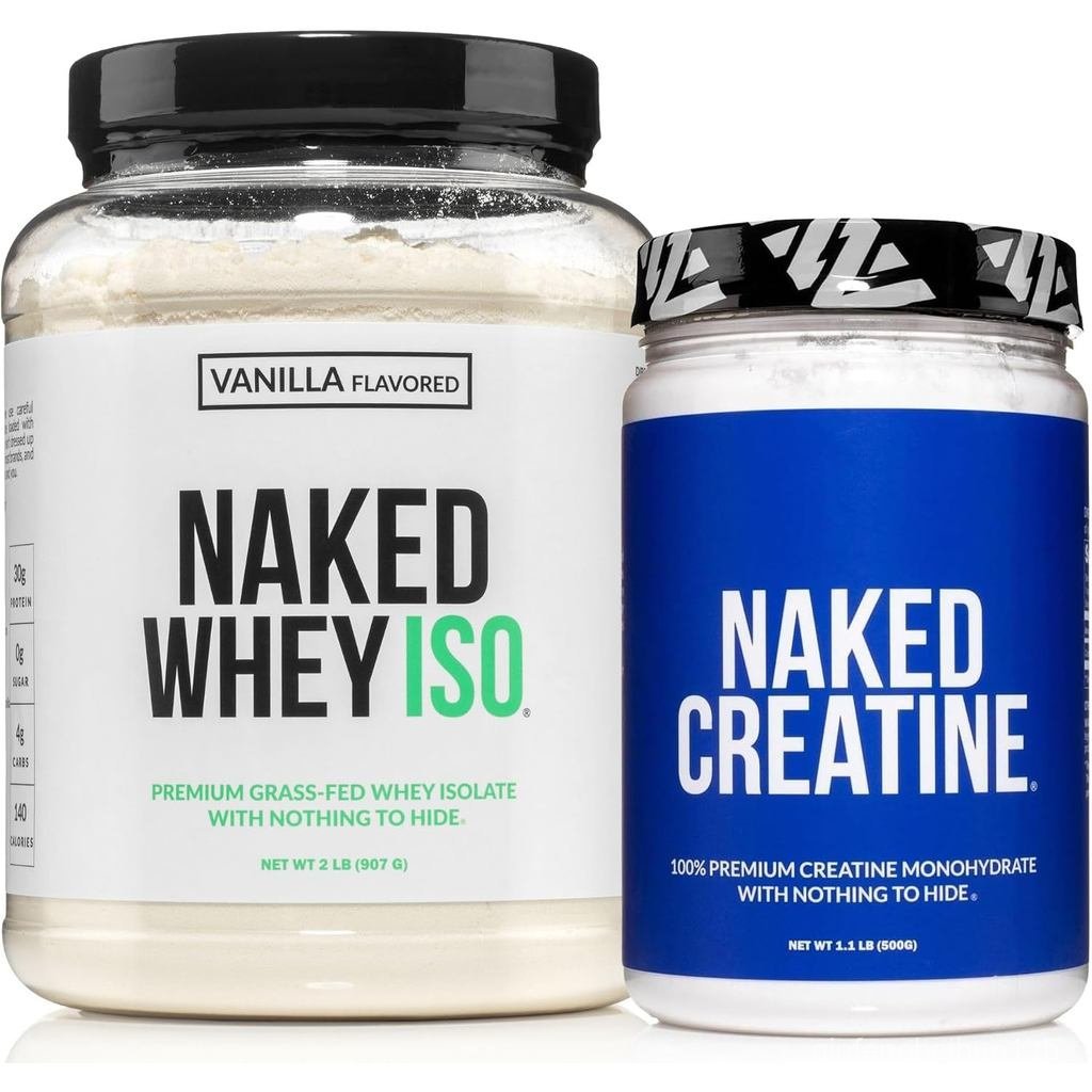 NAKED Vanilla Whey Isolate Protein Powder (24 เสิร์ฟ) Creatine Monohydrate 500g (100 เสิร์ฟ) – Grass