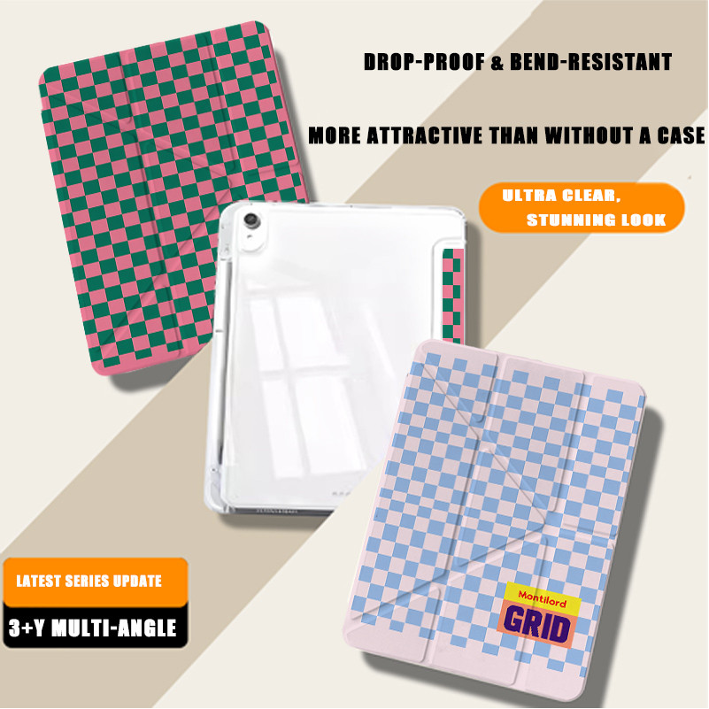 Checkerboard Grid TECNO Y-Fold อะคริลิค XPAD/11/vistatab 10/XPAD20 Pro/megapad/XPAD30E/XPAD20