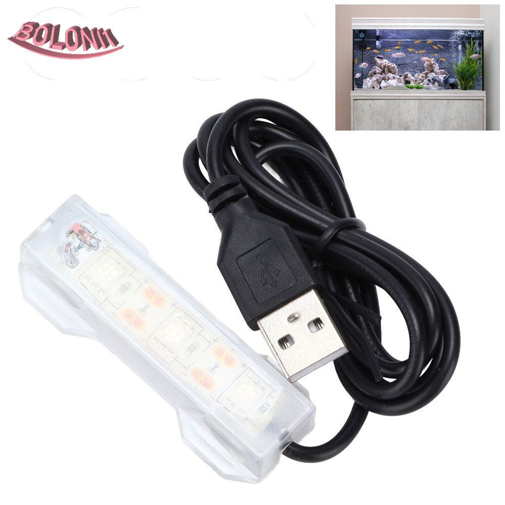 BO Aquatic Plant Light พืชน้ํา LED Light USB Aquarium ไฟ LED ชาร์จ Aquarium Aquarium โคมไฟ