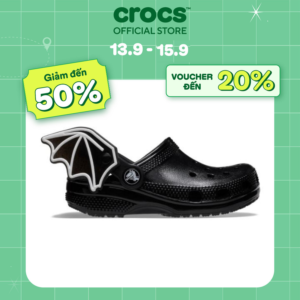 Crocs Infant I Am Bat Classic Childrens Clog Shoes - สีดํา - 209232-001