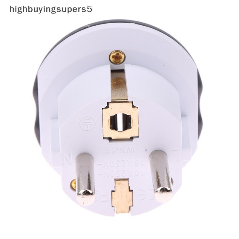 Hyth เยอรมันมาตรฐานปลั๊กแปลง FR AU US UK To EU Euro Korea Universal Travel Adapter Home Plug Adapter