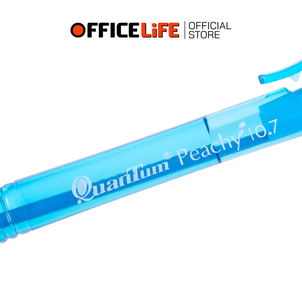 Quantum (ควอนตัม) ปากกา ปากกาลูกลื่น เจลลูลอยด์ Peachy พีชชี่ ขนาด 0.7 หมึกนํ้าเงิน ( 1 ด้าม / คละสี ) — صورة 2