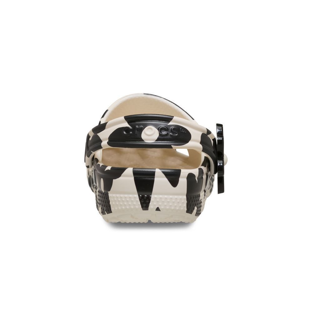 CROCS حذاء أطفال Classic Pop Petals — أبيض وأسود — صورة 3