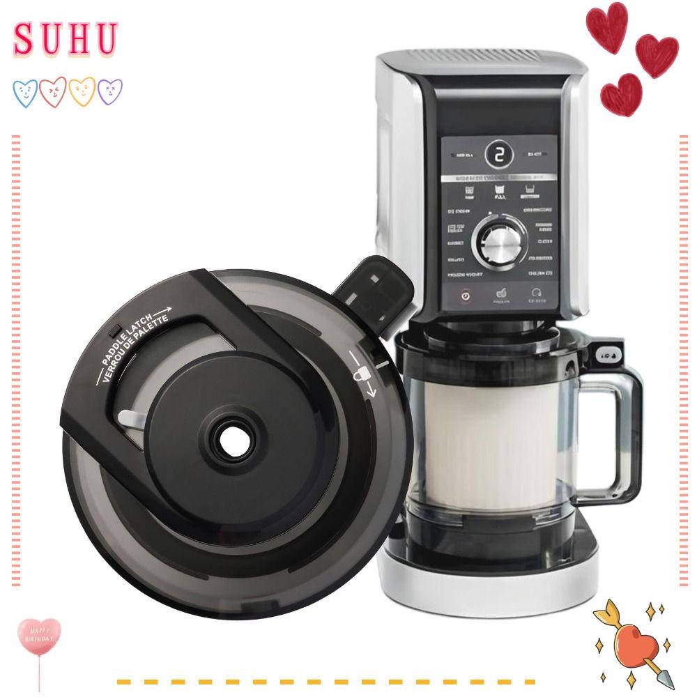 SUHU ฝาครอบชามด้านนอก, เปลี่ยนนํากลับมาใช้ใหม่ได้สําหรับฝา Creami Deluxe ทําความสะอาดง่าย Watertight