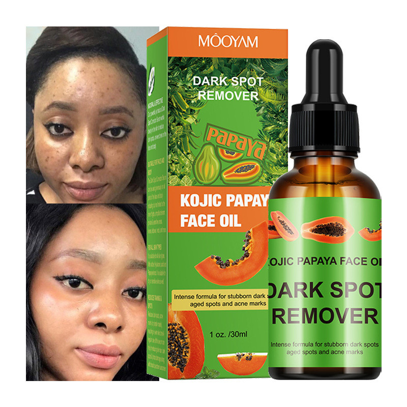 เครื่องสําอางมะละกอ Koji Acid Essence บํารุงผิว Fade Dark Spots Brightening Koji Acid Papaya Essence