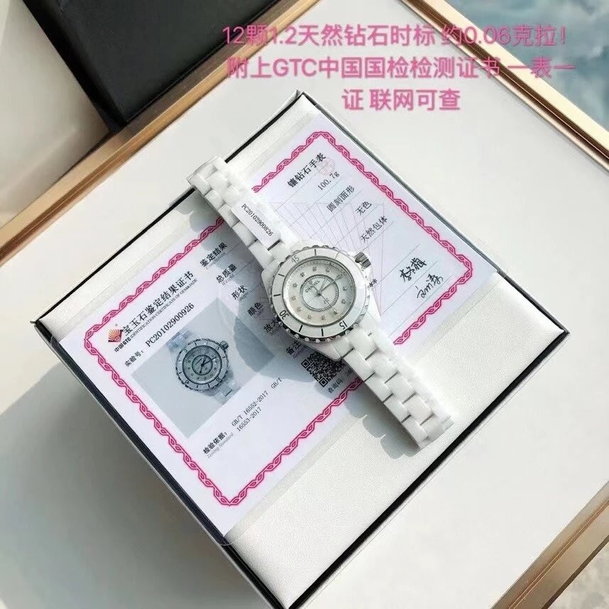 [คุณภาพการสั่งซื้อดั้งเดิม] นาฬิกา CHANEL CHANEL J12 Series นําเข้าเคาน์เตอร์ต้นฉบับสวิสกลไกรุ่นเดีย