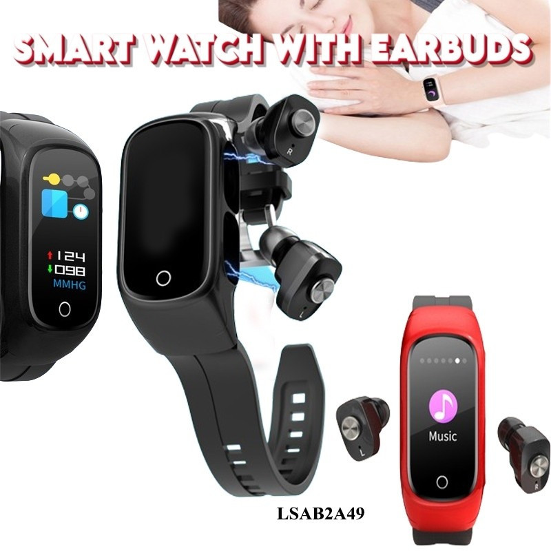 2In1 สมาร์ทวอท์ช TWS หูฟัง Fitness Tracker หูฟัง True BT5.0HT99 I8WT