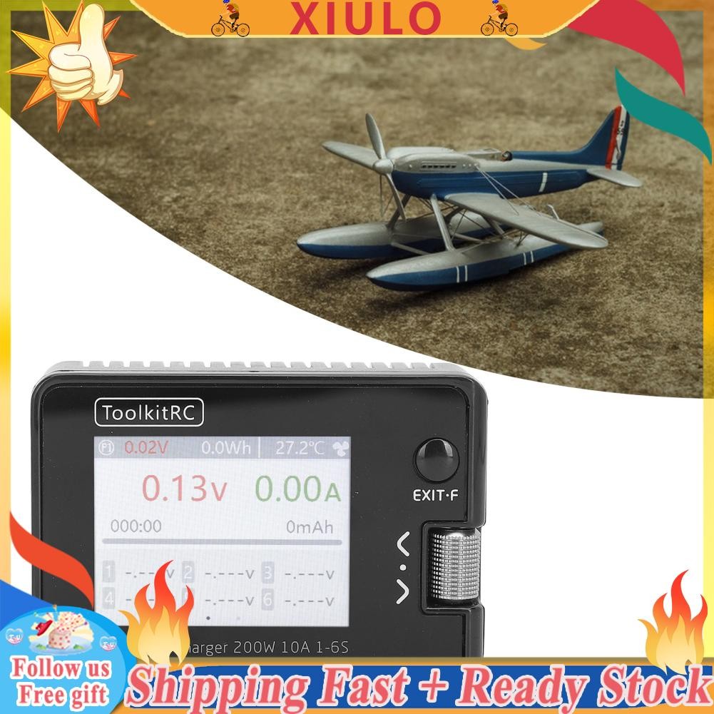 Xiulo Lipo Charger พลาสติก RC CAR Discharger IPS 2.0 นิ้วจอแสดงผลสีดำสำหรับเรือ