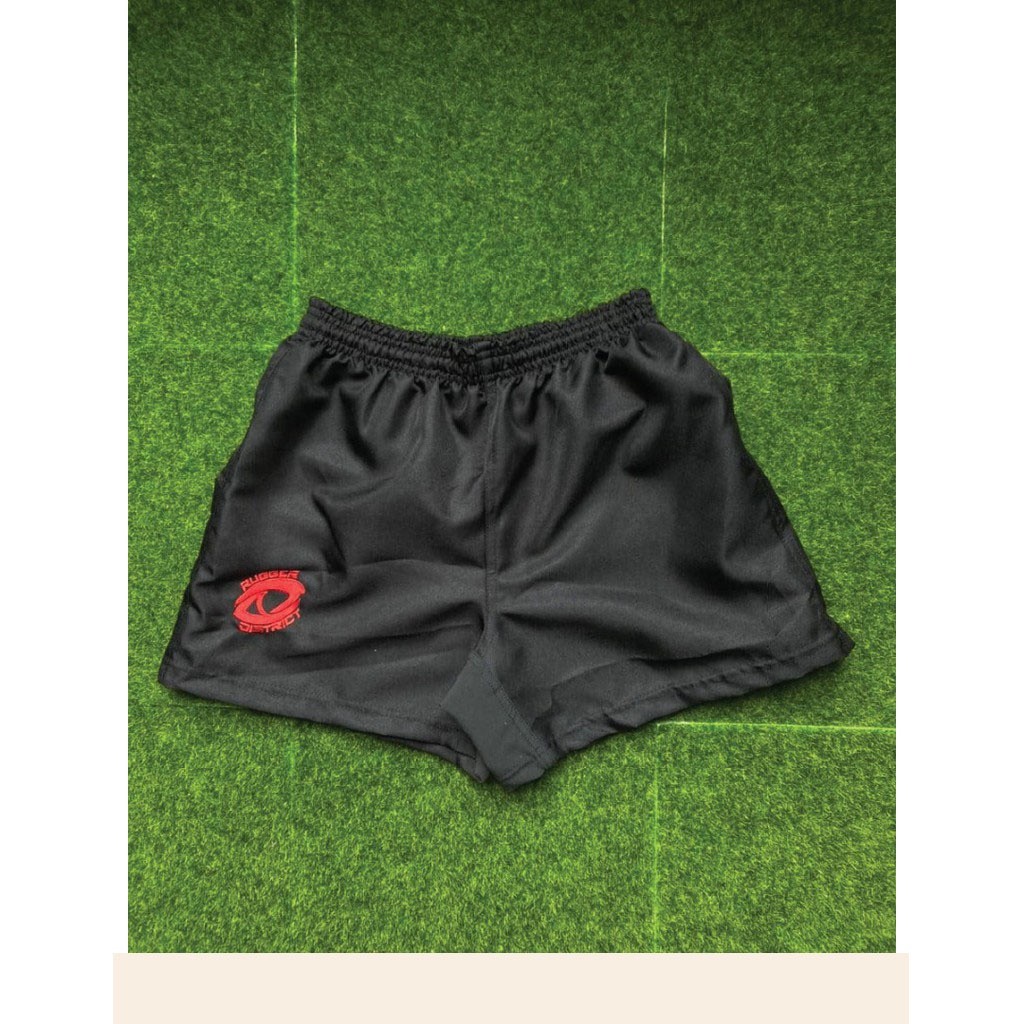 กางเกงขาสั้น Rugby Basic สีดำ สำหรับกิจกรรมกลางแจ้งและสวมใส่ลำลอง
