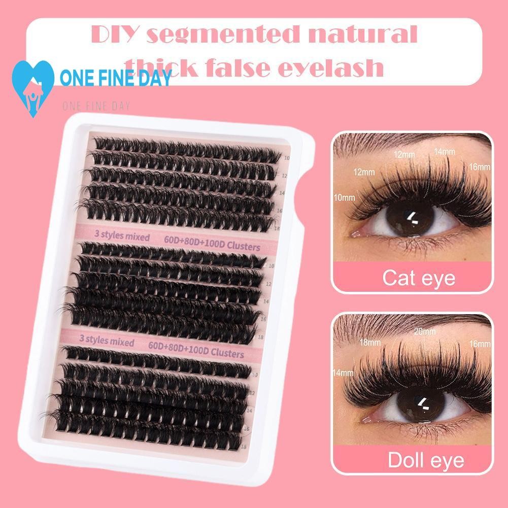 270 Clusters 80d 100dd Mink Eyelashes Single False Natural Diy Segmented Eyelashes แต่งหน้า M0o5