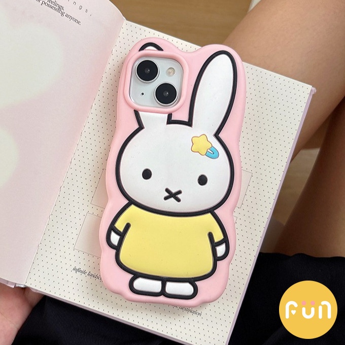 3D น่ารักการ์ตูนกระต่ายซิลิโคนนุ่มโทรศัพท์มือถือสําหรับ iPhone 17 16 15 14 13 Pro Max 17Promax Anti-fall ป้องกันมือถือฝาหลัง Shell - รูปที่ 4