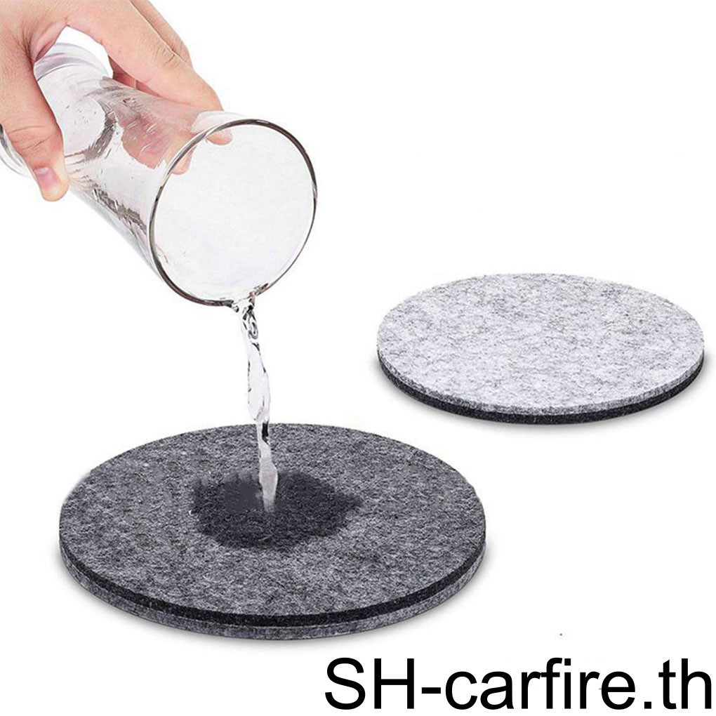 1/2 8 ชิ้นทน Felt ครัว Dinning Placemats ชามถ้วย Pad บนโต๊ะอาหารจานรอบ