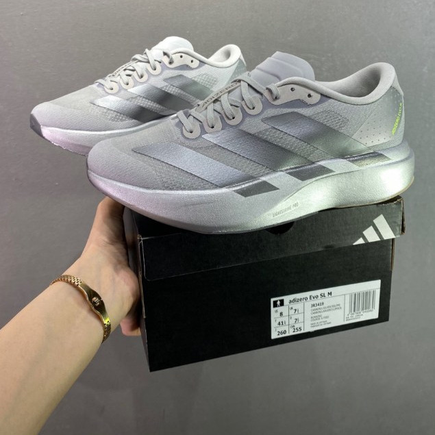 รองเท้าวิ่ง Adizero EVO SL สำหรับทั้งผู้ชายและผู้หญิง เทคโนโลยีแผ่นคาร์บอน JR3419