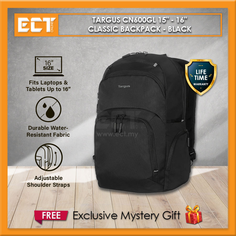Targus CN600GL 15" - 16" Classic Backpack - สีดํา