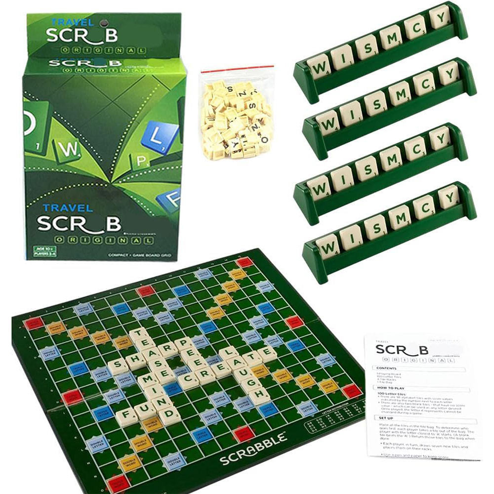 Letter Game Education Kids Family Card Game Word Matching Crossword Board Game Scrabble