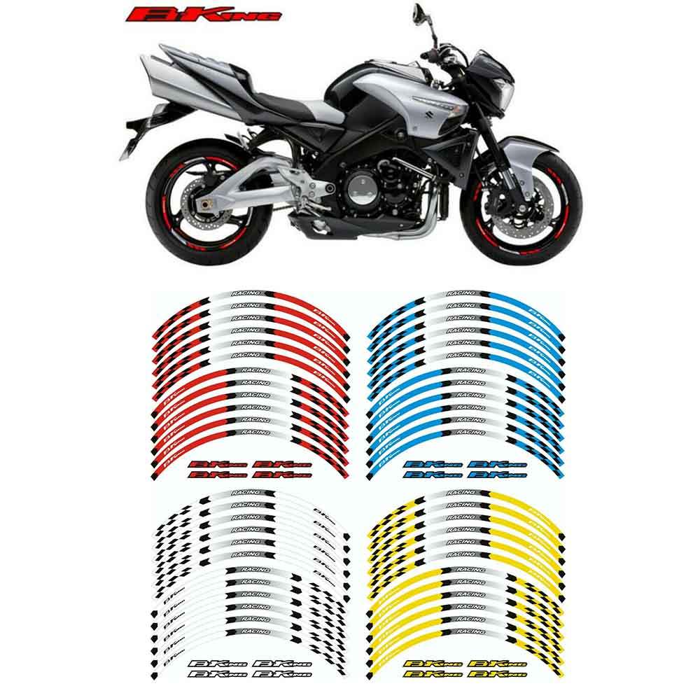 G17" Rim Stripes Wheel Tape Sticker Decals For Suzuki B-KING 2007-2012 GSX1300BK