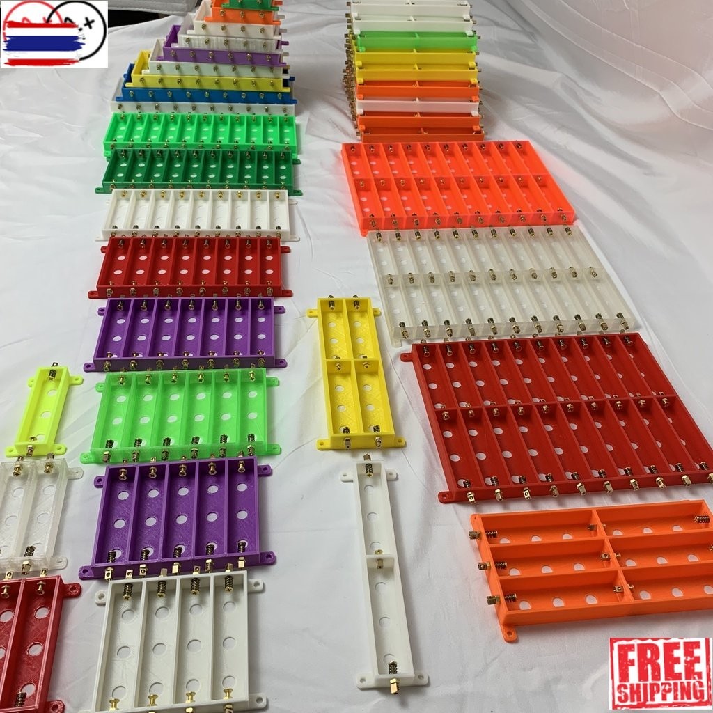 สินค้าพร้อมจัดส่ง⭐⭐รางแตเตอรี่ รางถ่าน 18650 27100 26650 32650 32700 33140 พร้อมขั้วทองเหลืองสำหรัชา