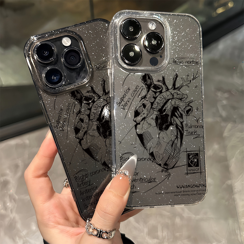 เคสโทรศัพท์ กลิตเตอร์แวววาว เคสใสนิ่มสำหรับไอโฟน For IPhone 13 14Pro 16 15  11 12Promax 6/7/8 Plus X XR XSMAX  SFGT0153