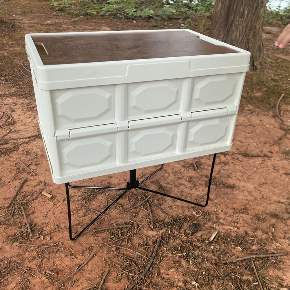 ขาตั้งกล่องอลูมิเนียมอัลลอยด์ พับเก็บได้ง่าย ใช้สะดวกในการเดินทางและประกอบอาหาร (สีดำ) - รูปที่ 3