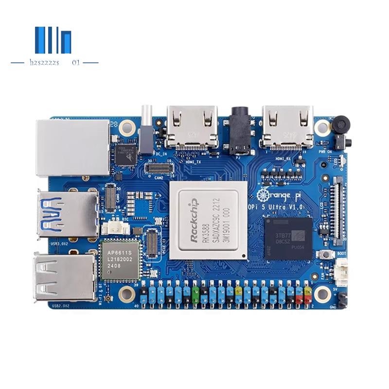 สําหรับ 5 Ultra LPDDR5 Rockchip RK3588 6 TOPS NPU,PCIE 2.5G LAN, 6E + BT 5.3,M.2 M-Key Slot Board 8G