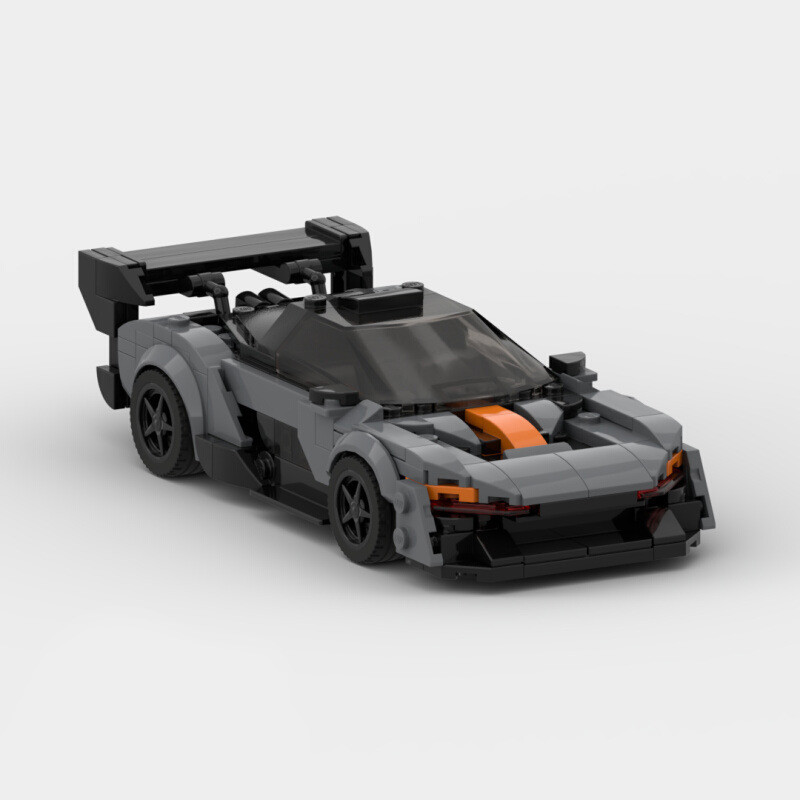 MOC Building Blocks ใช้งานร่วมกับ Lego 91875 McLencerna GTR รถแข่ง F1 รุ่นรถของเล่นชุดของขวัญ 10.16