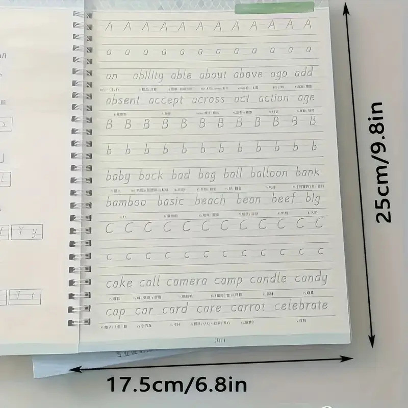 ชุดหนังสือออกกําลังกายลายมือภาษาอังกฤษที่ใช้งานได้จริงมาก 3 เล่มพร้อมเครื่องมือเขียนคุณสามารถเขียนซ้ําได้ตัวอักษรการประดิษฐ์ตัวอักษรภาษาอังกฤษและใช้ทุก