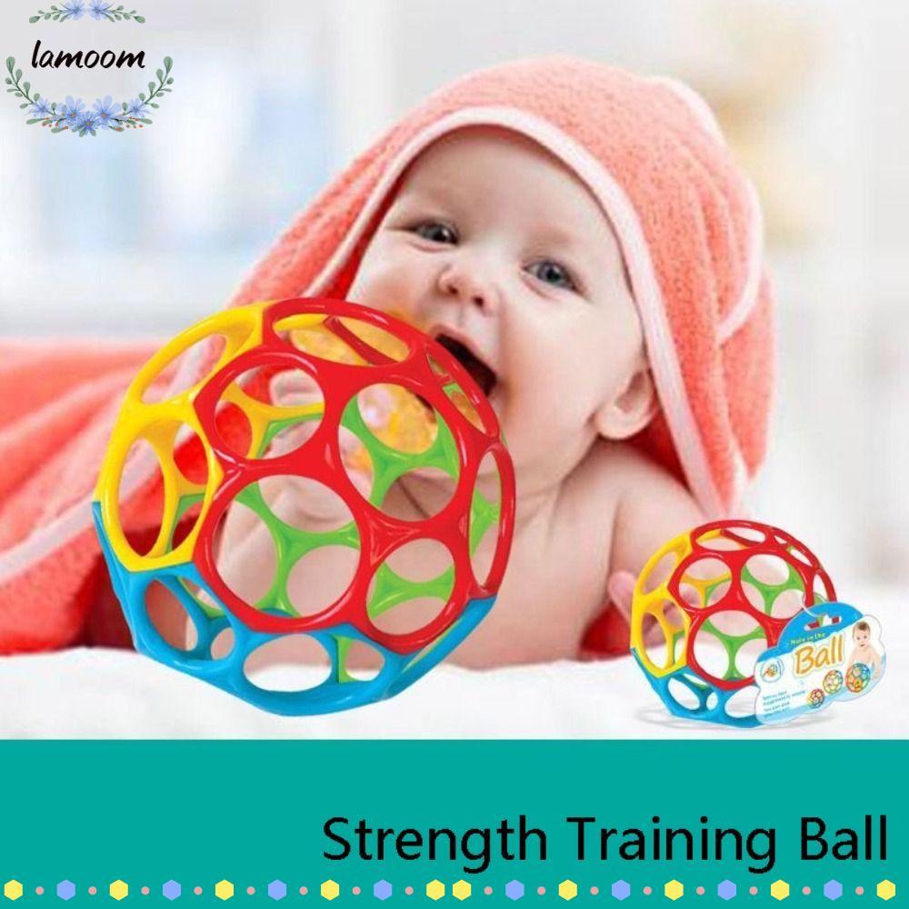 LAMOO ลูกบอลฝึกความแข็งแรง, การฝึกจับสําหรับเด็กที่ใช้งานง่าย Bright Starts Oball, อายุทารกแรกเกิดแล