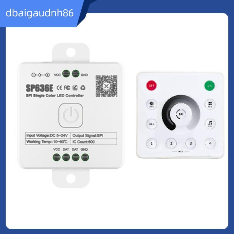 READY STOCKAND-SP636E SPI DC5-24v Monochrome Controller พร้อม AND-RC1 รีโมทคอนโทรลสนับสนุน 2.4G Touc