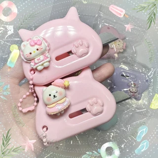 💕[จัดส่งวันนี้]ขายส่ง คัตเตอร์มินิ มินิคัตเตอร์พกพา ที่ตัดกระดาษ อุปกรณ์สำนักงาน คัตเตอร์จิ๋ว สีหวาน ลายน่ารัก M002