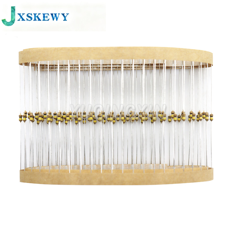 100PCS 1/8W ตัวต้านทานฟิล์มคาร์บอน 5% 0.125W 0R - 1M 10 22 47 100 150 220 270 330 470 510 1K 2.2K 4.