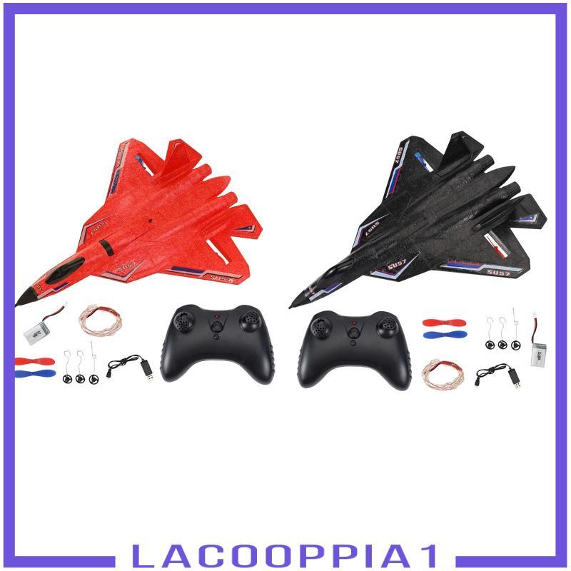 [Lacooppia1] SU-57 RC Glider Waterproof Night Light Toy พร้อม 3.7 แบตเตอรี่ เวลาบิน