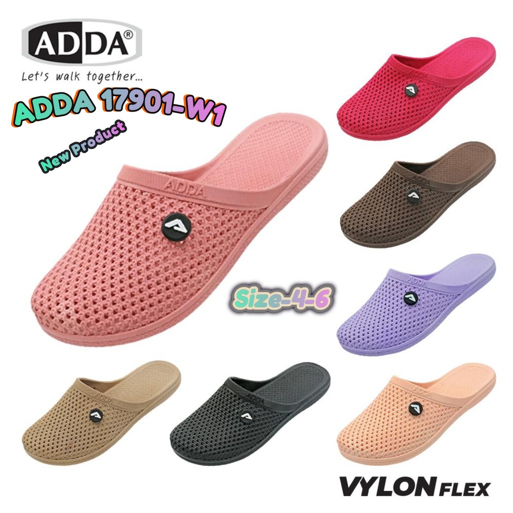 รองเท้า ADDA หัวปิด 17901-W1 VYLON FLEX วัสดุ ยาง ทนทานทรงสุภาพ ใส่สบายทั้งวัน นุ่มเบาสบาย