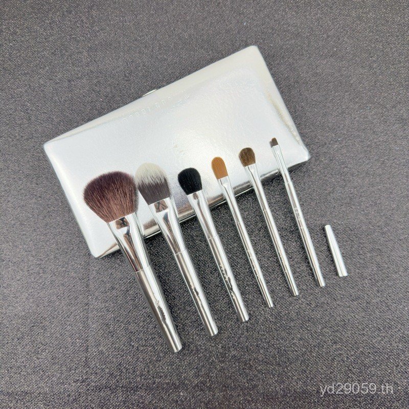 ตุ๊กตาบาร์บี้ความงาม 6 แปรงแต่งหน้าแปรงอายแชโดว์แปรงแต่งหน้าแบบพกพา Chucangzhou BBs Blush ชุดแปรงคอน