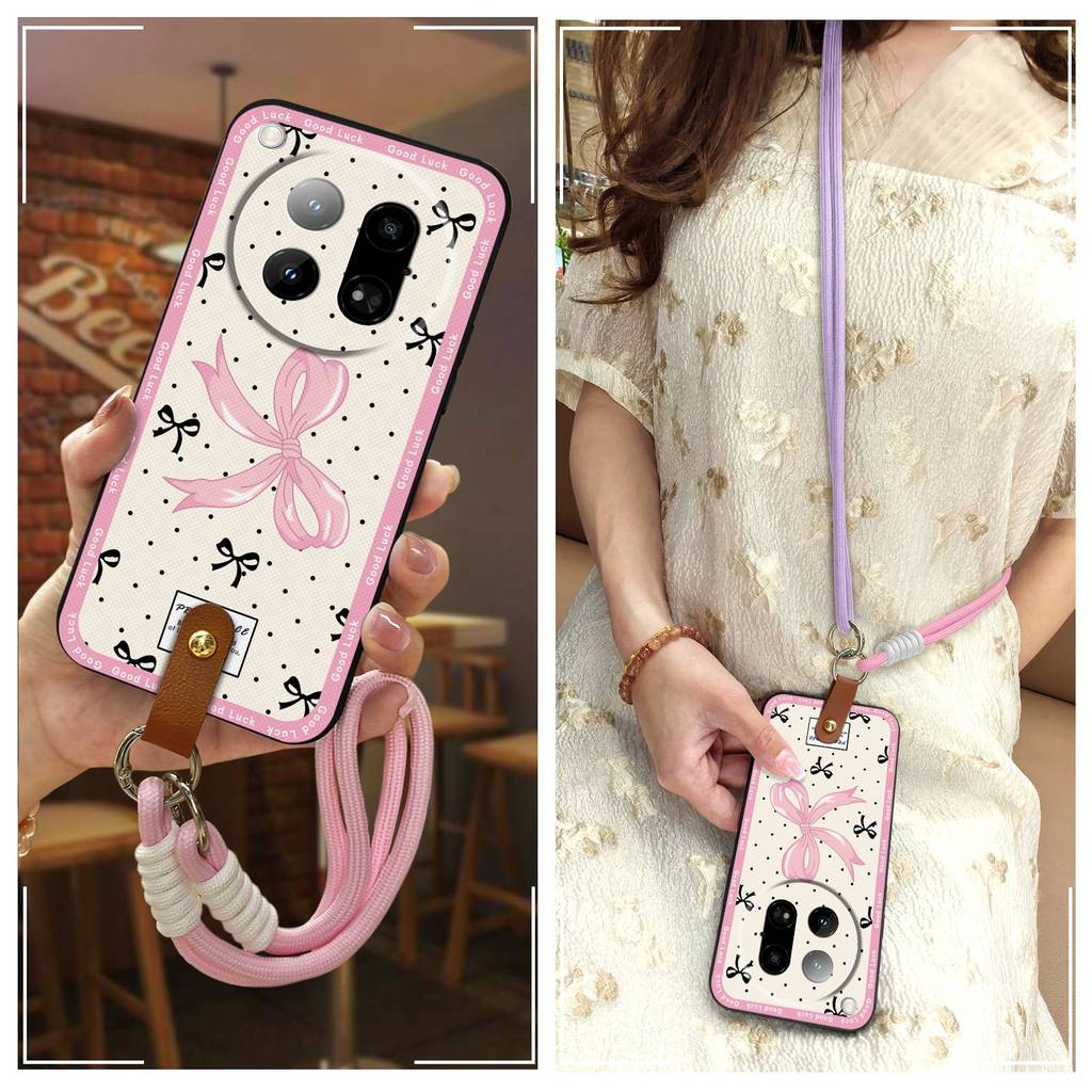 ฝาหลังเต็มห่อเคสโทรศัพท์สําหรับ infinix Zero40 4G/5G Lanyard Dirt-proof Anti-dust Soft Case ทนทานกัน