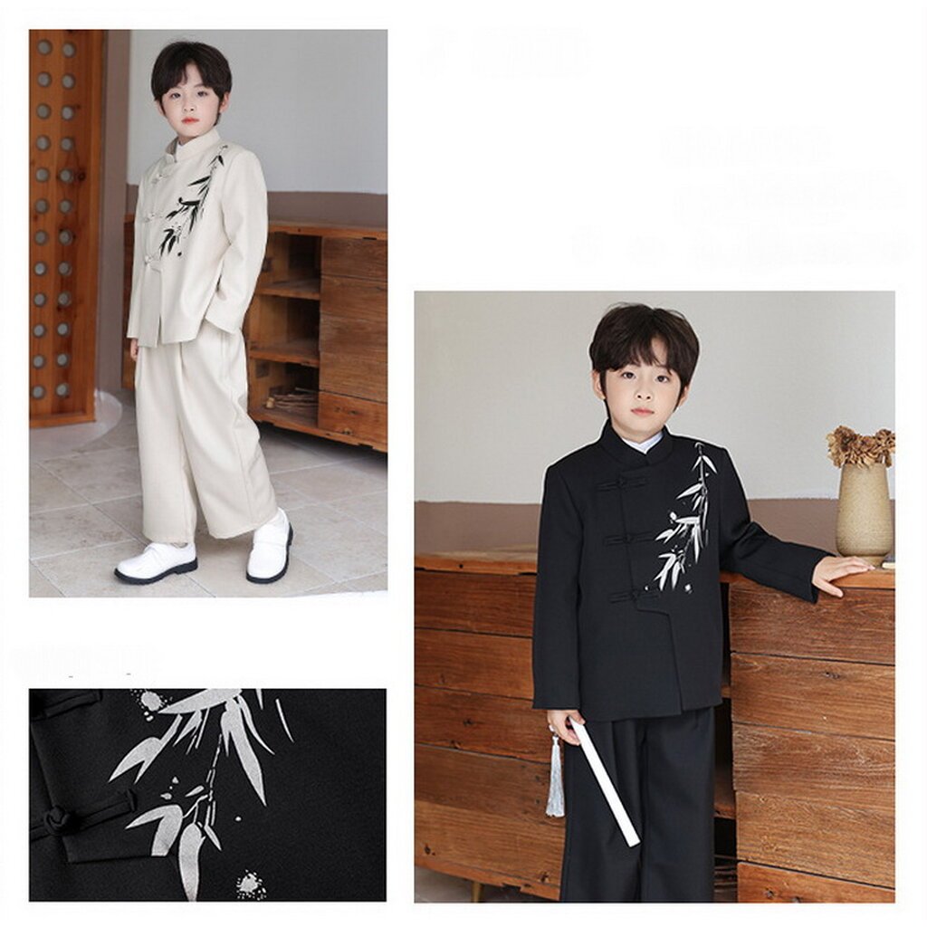 Bset0142- ชุดออกงานเด็กชาย 3ชิ้น มีครีม และสีดำ