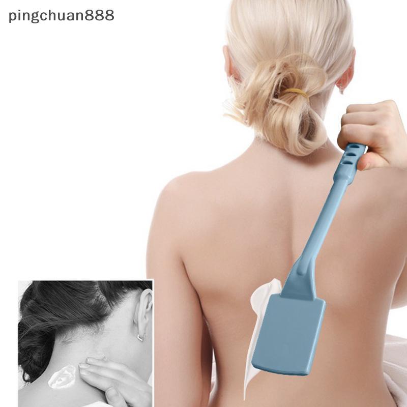 Pingchuan888 Lotion Applicator Body Wash Brush แปรงเบาะ Long Reach Handle Self Application สําหรับกล