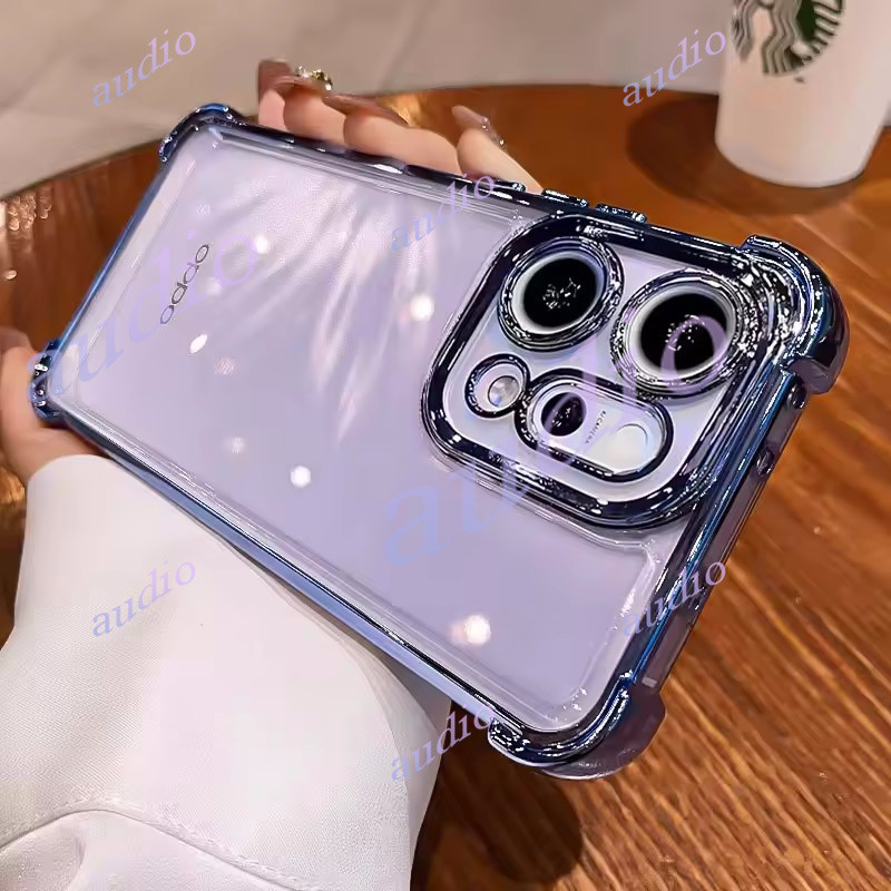 OPPO Find X9 Pro 5G สี่มุมชุบ Anti Drop โปร่งใสเคสโทรศัพท์สําหรับ Oppo Find X9 Pro X9Pro 5G หรูหรากันกระแทกซิลิโคนนุ่มปกหลังสําหรับ OPPO FindX9 Pro FindX9Pro 5G