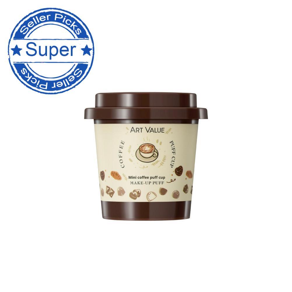NINI Art Value Mini Coffee Powder Puff Cup Flocking Air Thumb Makeup Setting Multi-use Cushion Tools