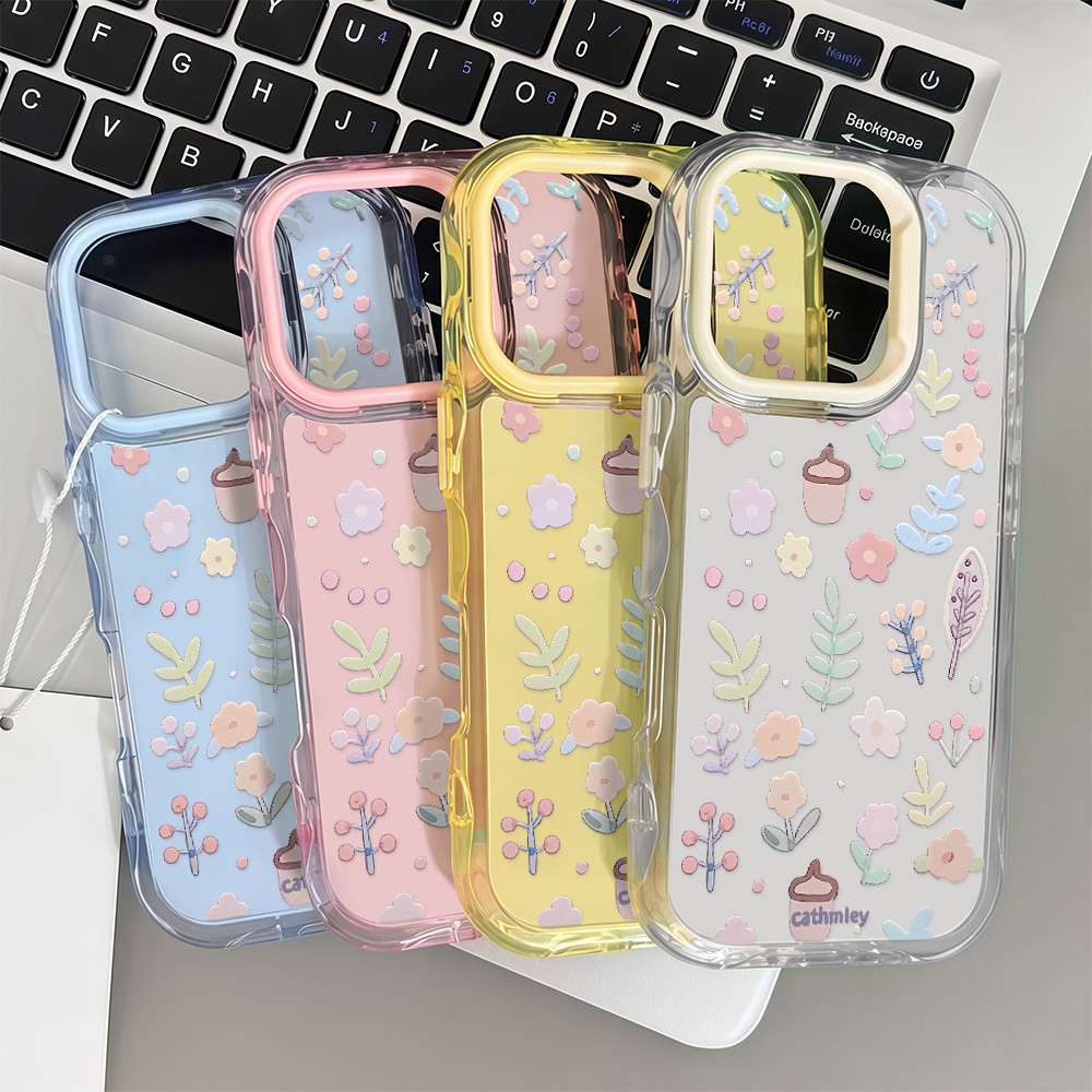 เคสโทรศัพท์ส่งทันที แบบระลอกสีสัน เคสใสเยลลี่ น่ารัก กันกระแทก For IPhone16 15 14 Pro PLUS 13 12 11 Promax GDBWEHY335