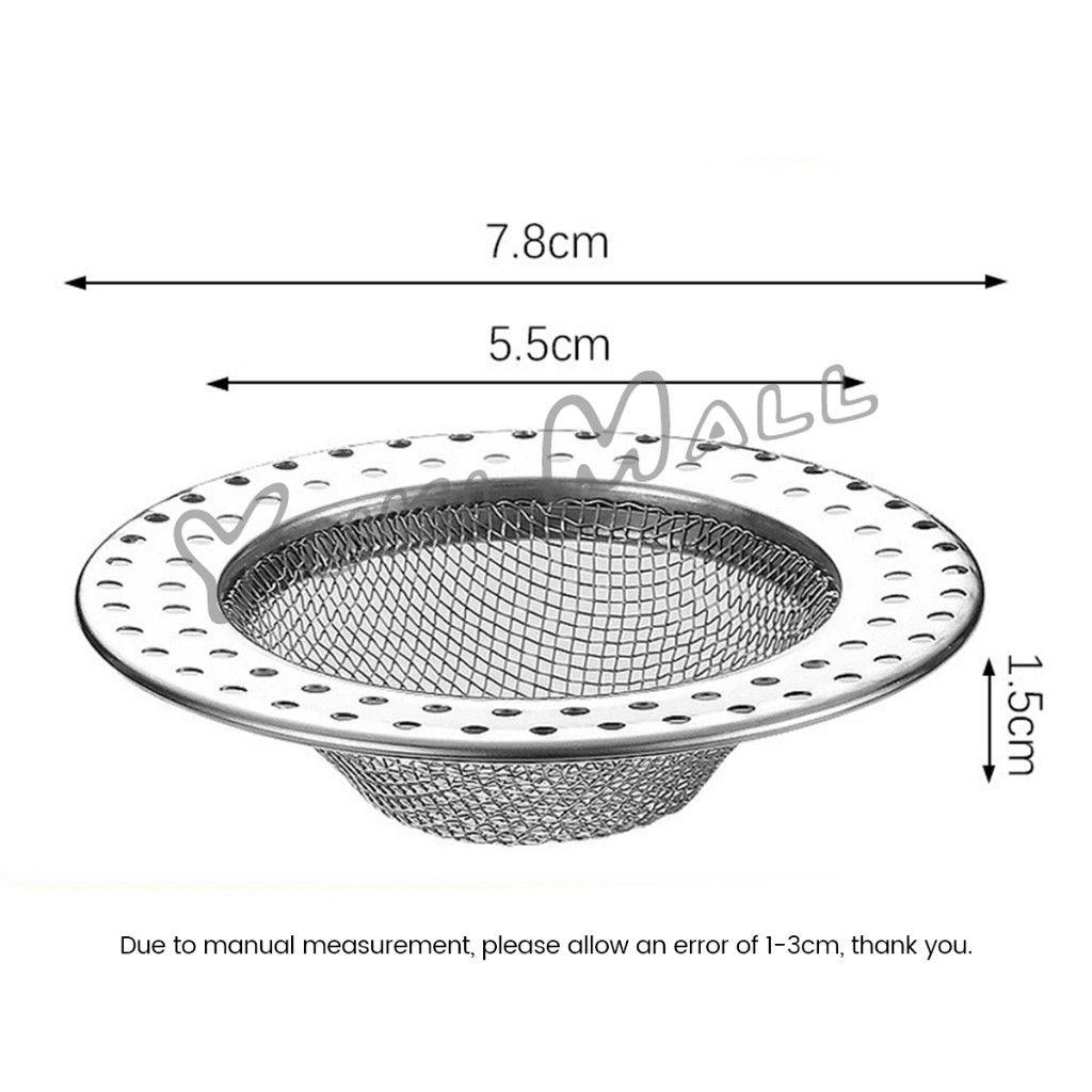 Yuki ที่กรองเศษอาหาร สะดืออ่าง ตะแกรงกรองเส้นผม วงกลม ตาข่ายกรองท่อระบายน้ำ  floor drain - รูปที่ 6