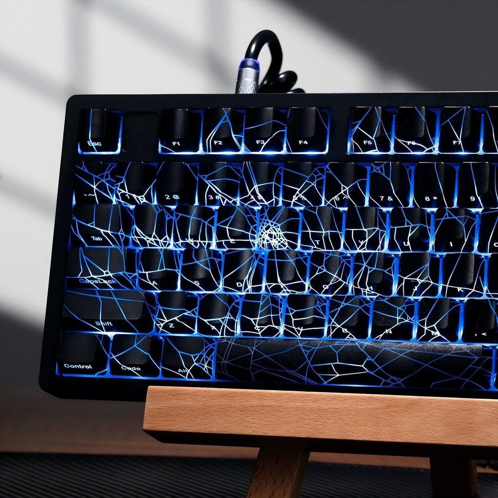 [คลังสินค้าพร้อม] [Spider Web 2.0] Keycap Selected Patterns Translucent IMD Craft SideแกะสลักZH980 S