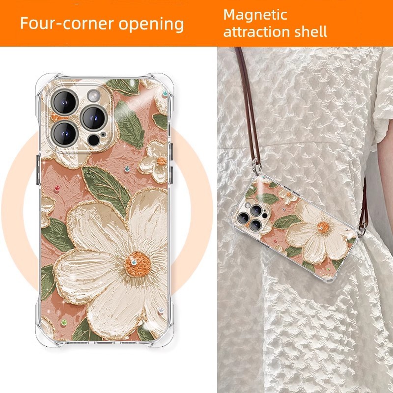 whale indeed เคสiphone เคสโทรศัพท์มือถือหุ้มทั้งเครื่องพร้อมเชือกคล้องสำหรับ Apple