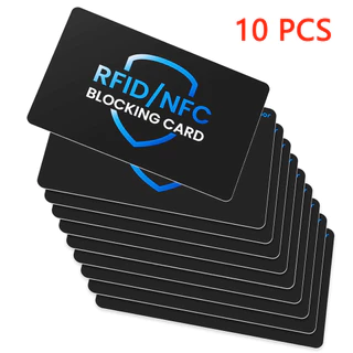 การ์ดปิดกั้น RFID 6 แพ็ค, ตัวป้องกันบัตรเครดิตธนาคารเดบิต, ตัวบล็อก เอ็นเอฟซี ไร้สัมผัสป้องกันการโจรกรรม, การป้องกันกระเป๋าประ