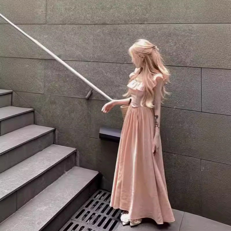 CL| Alisa.Soa ชุดเดรสแขนบินคอเหลี่ยมอ่อนโยนหวาน 24AS1113